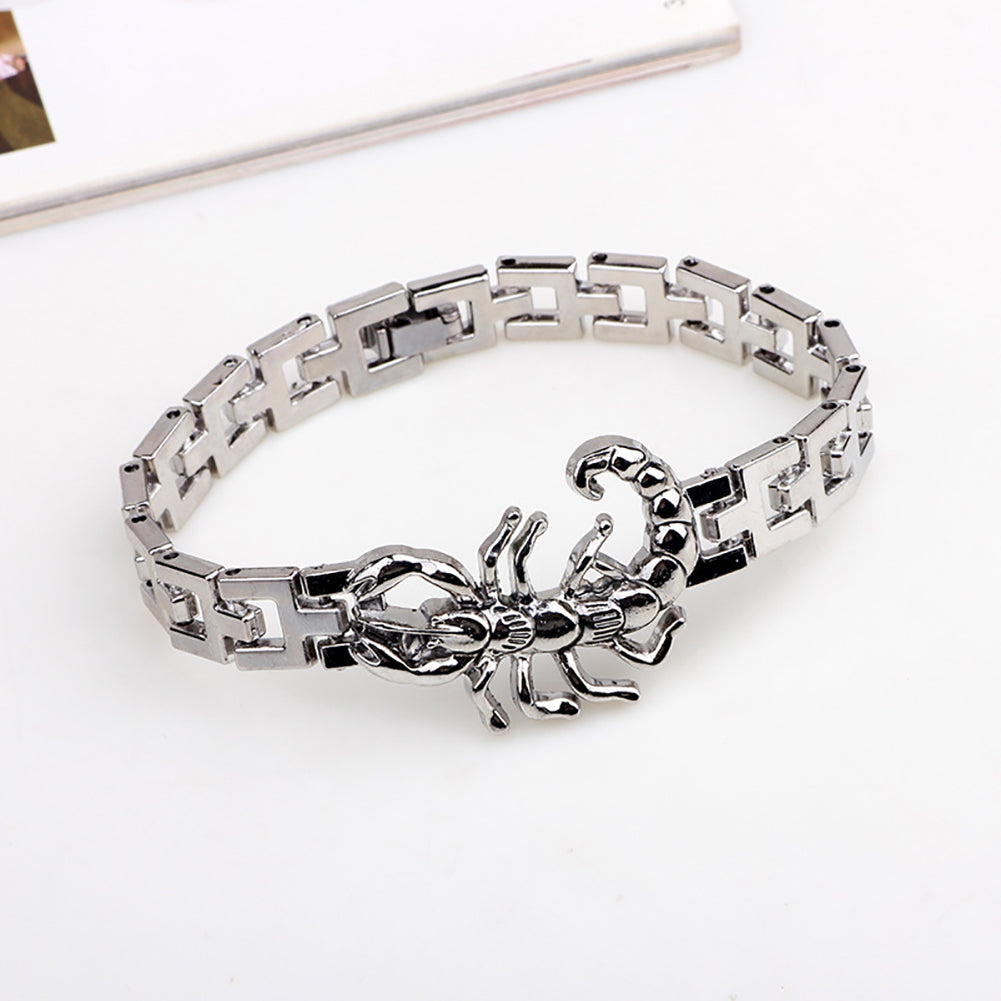 Men's Titanium Steel Scorpion Bracelet Clasp Bangle Jewelry Birthday Party Gift