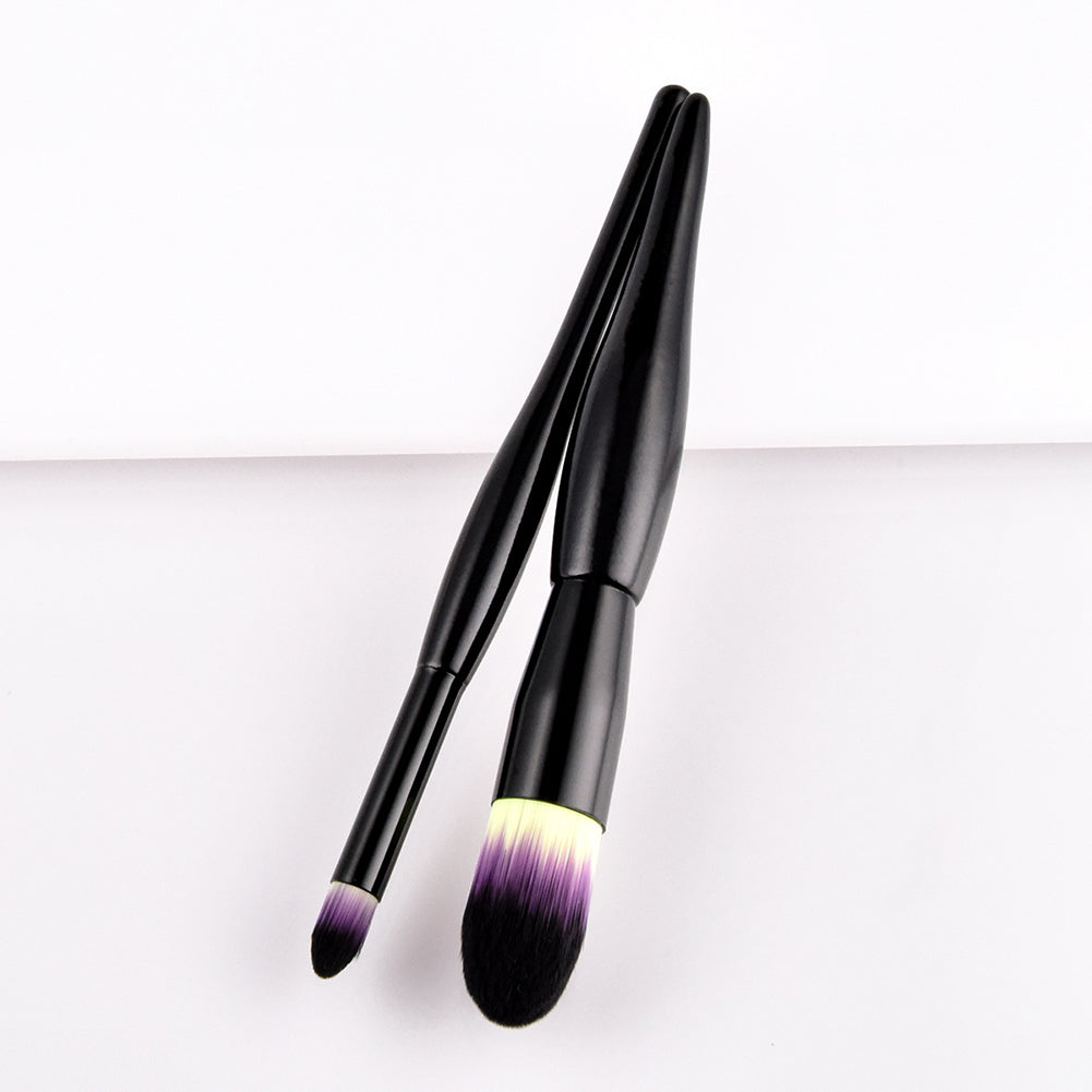 2Pcs Professional Foundation Powder Eyeshadow Eyeliner Lip Makeup Brushes Set