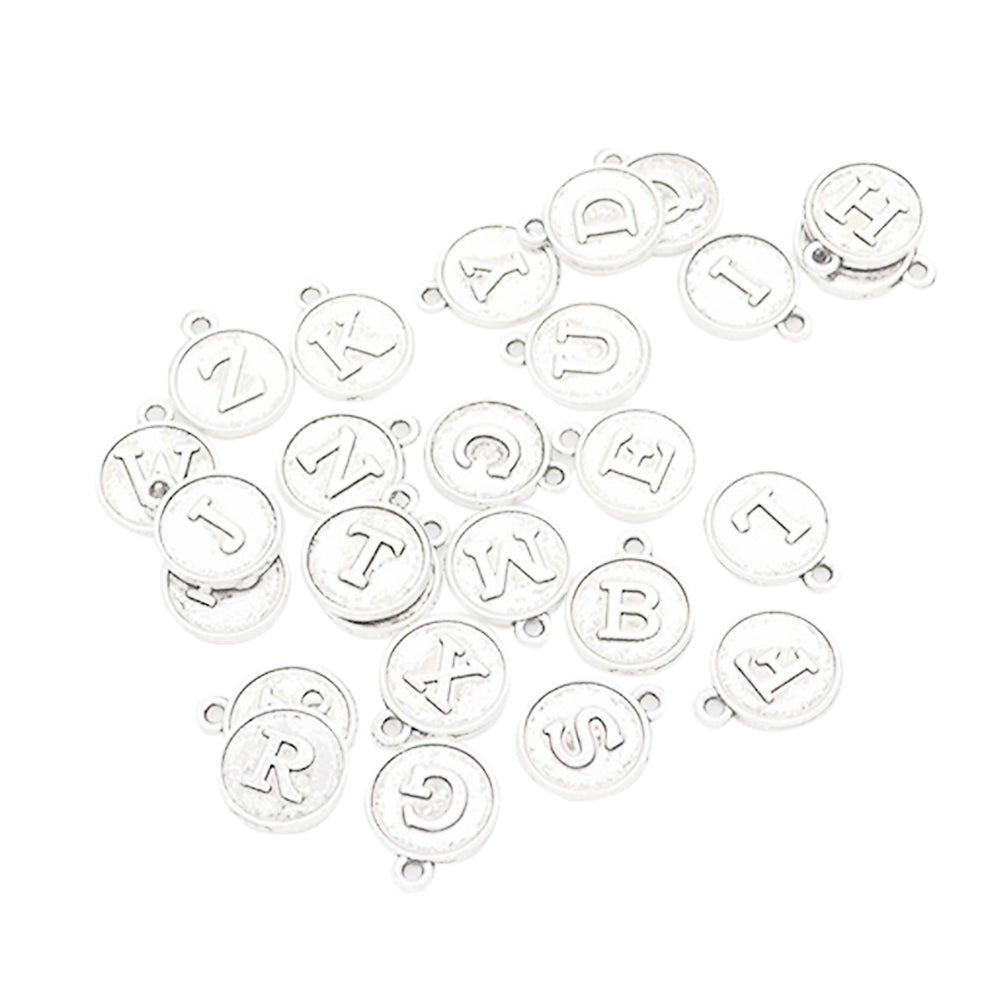 26Pcs English Alphabet A-Z Letter Charms for Bracelet Neckalce Jewelry Making