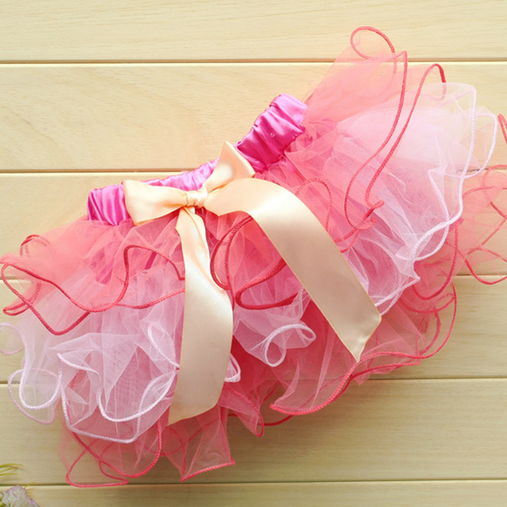 Cute Baby Girl Newborn Birthday Letter Print Bowknot Layer Tutu Skirt Outfit Set