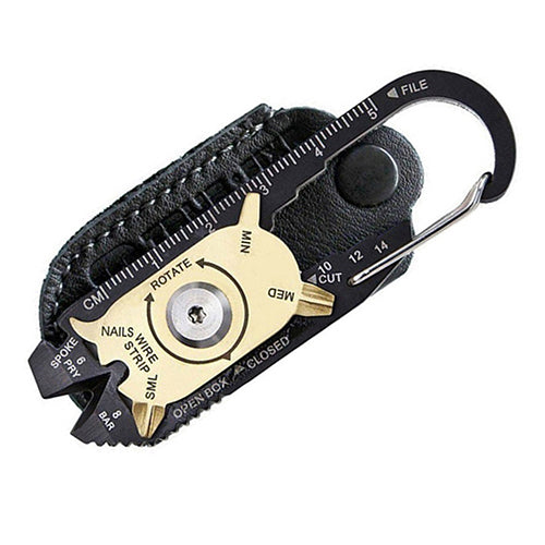 Outdoor EDC Keychain 20-In-1 Pocket Multi Tool Bottle Opener Wrench Screwdriver