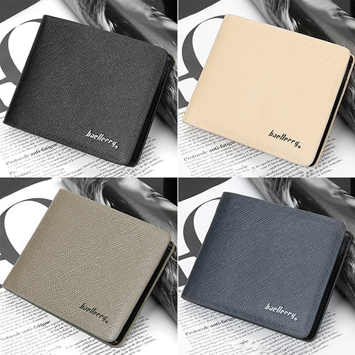 Men Bifold Faux Leather Purse Credit Card Holder Slim Wallet Clutch Billfold