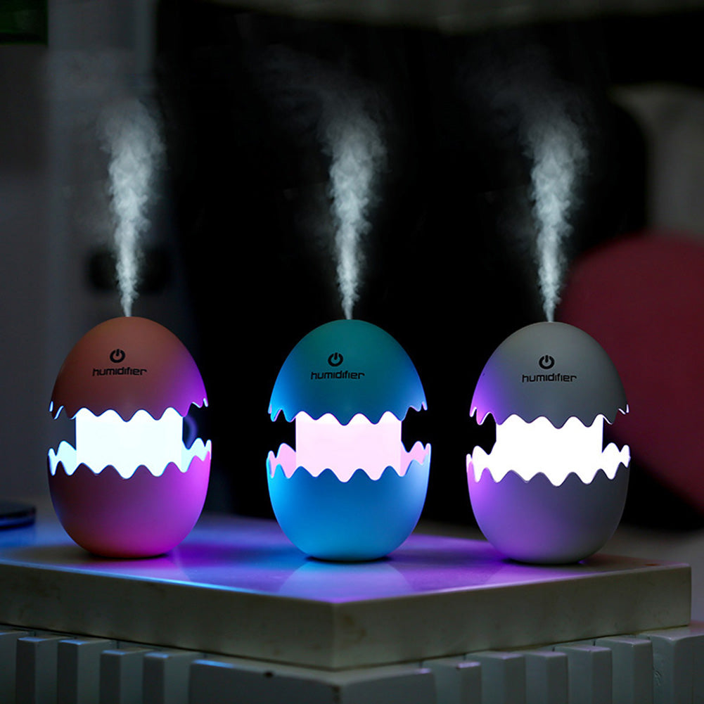 Mini Creative Egg Colors Changing Silent Night Light Household USB Humidifier