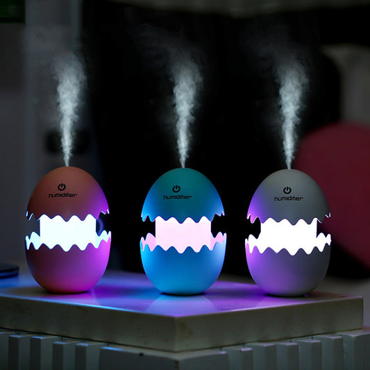 Mini Creative Egg Colors Changing Silent Night Light Household USB Humidifier