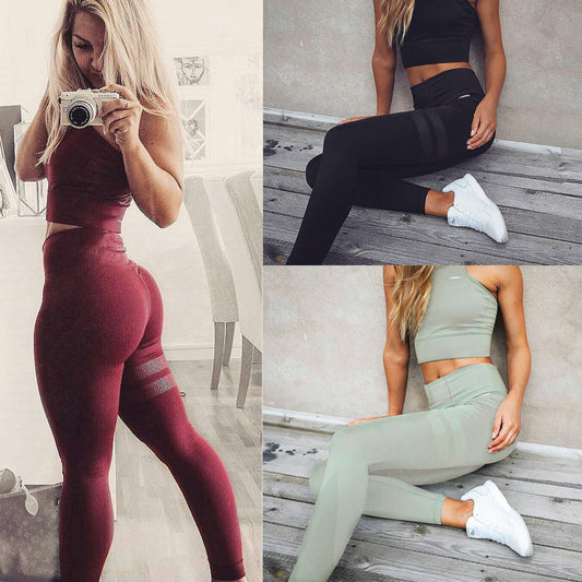 Sports Women Slim Elastic Outdoor Yoga Fitness Sweatpants Long Pants Trousers