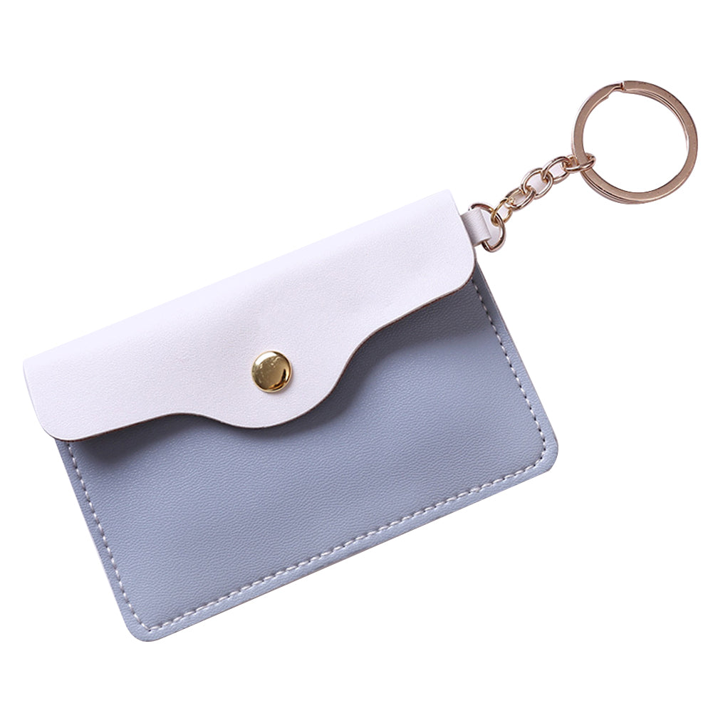 Lovely Faux Leather Women Girls Coin Purse Card Bag Mini Wallet with Keyring