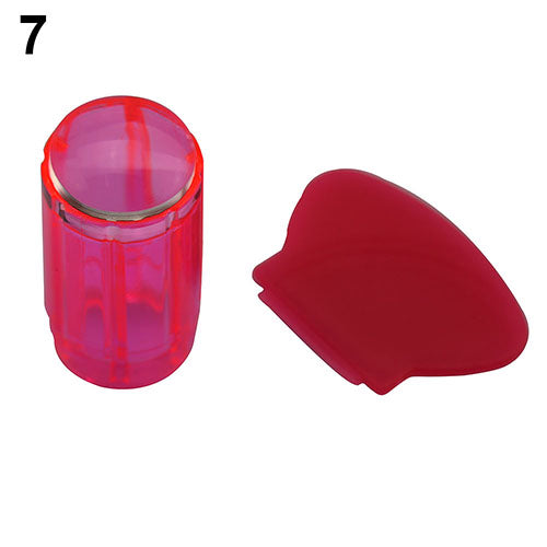 Clear Nail Art Jelly Stamper Stamp Scraper Set Polish Stamping Manicure Tools