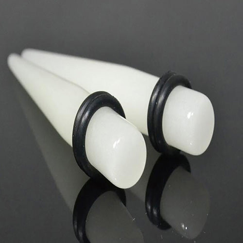 36Pcs/Set Unisex Acrylic Glow Ear Taper Plug Stretching Gauges Ear Expander Kit