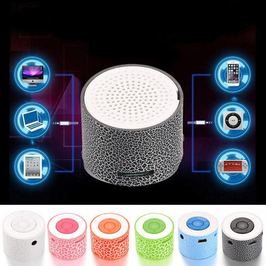 3.5mm Portable USB Bluetooth Crack Pattern Mini Stereo Speaker Wireless MP3