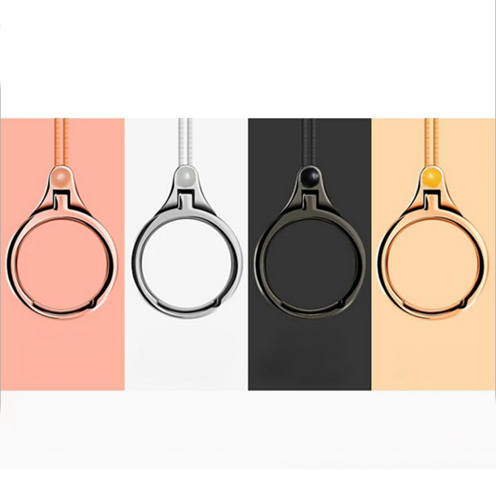 2 in 1 Metal Cell Phone Lanyard Finger Ring Multifunction Mobile Phone Holder