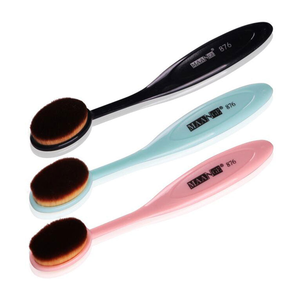 MAANGE Oval Curved Tool Brush Toothbrush Style Makeup Blush Brushes Foundation