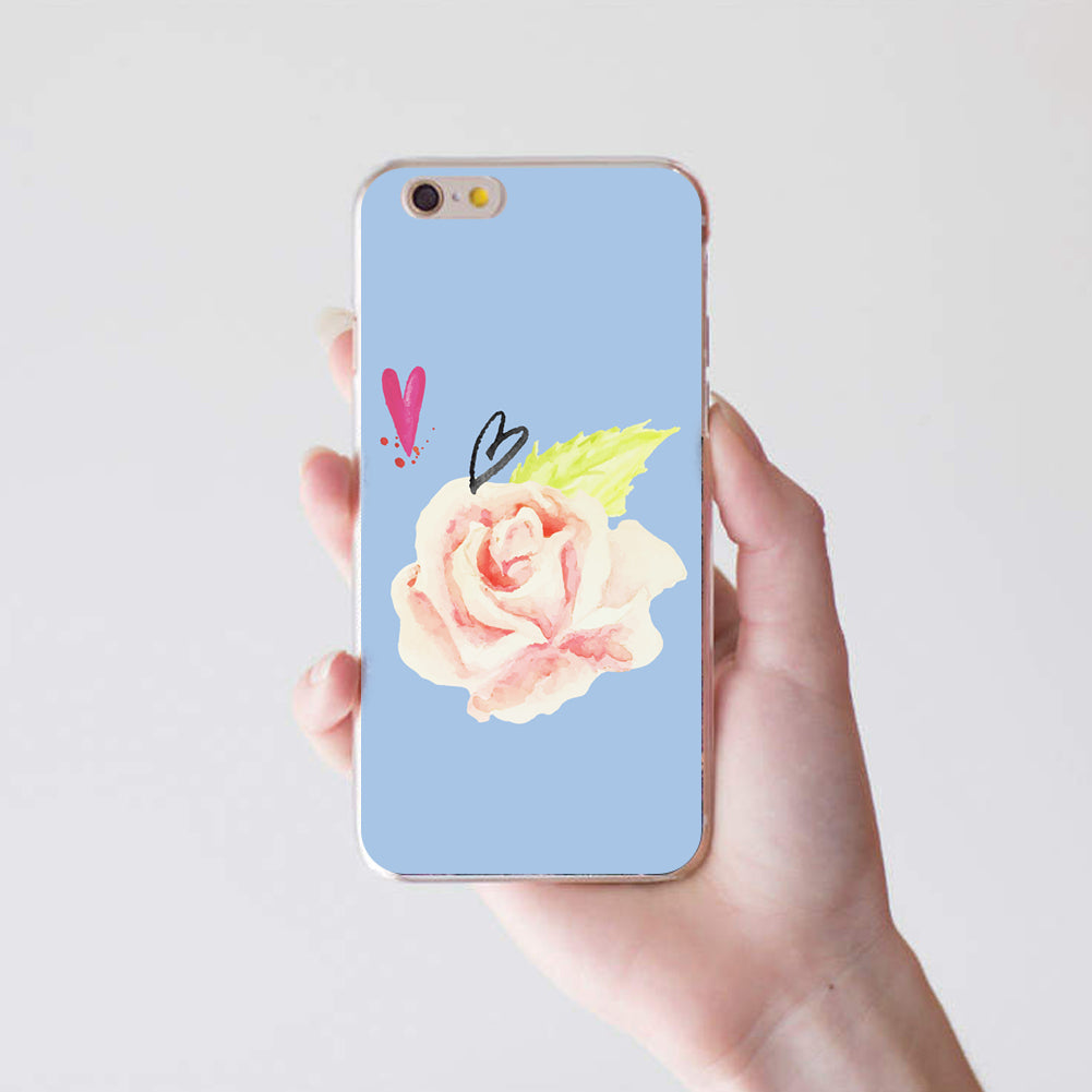 Hand-painted Roses Case Cover for iPhone 5S 6 7 Samsung Galaxy S5 S6 S7 Plus