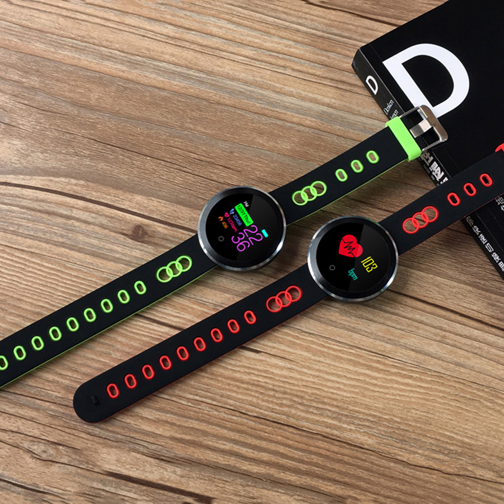 Waterproof Heart Rate Blood Pressure Wristband Fitness Tracker Smart Bracelet