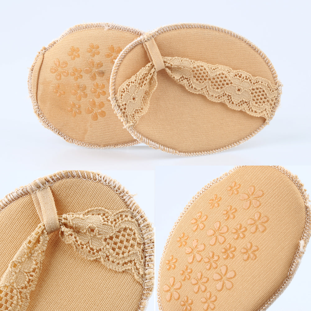 1 Pair Lace Invisible Anti-slip High Heeled Shoes Pads Forefoot Half Yard Pad