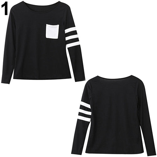 Women's Fitness Long Sleeve Blouse Shirt Top Loose Sexy Casual Pullover T-shirt