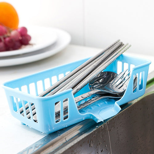 New Cutlery Sponge Drainer Kitchen Sink Bathroom Drying Rack Organizer Storage