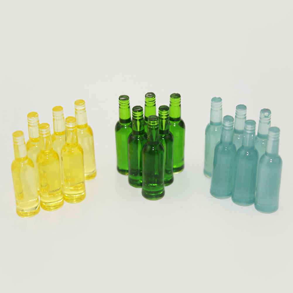 6Pcs Dollhouse Miniature Beer Bottle Dining Drinks Simulation Kitchen Toy Gift