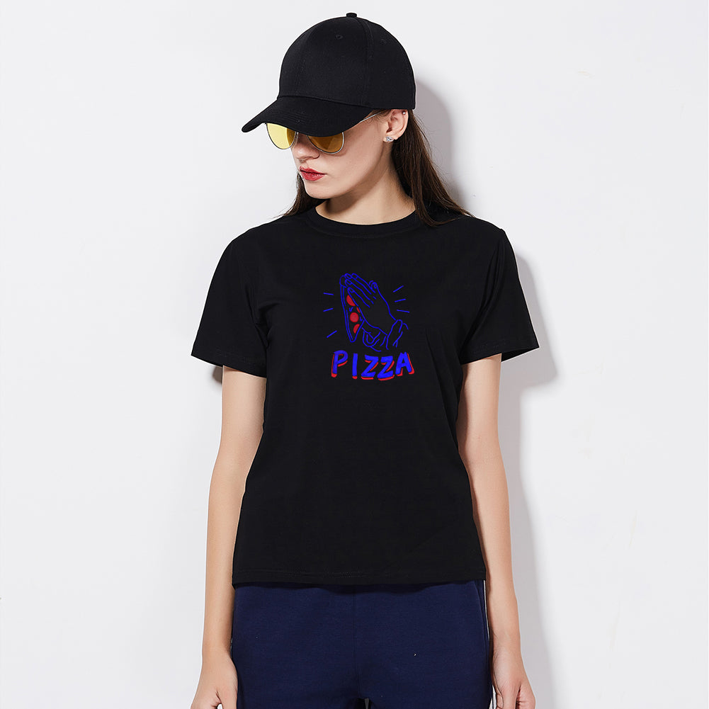 Cute Rabbit T-shirt Short Sleeve Crew Neck Cotton Summer Soft Casual Top Tee