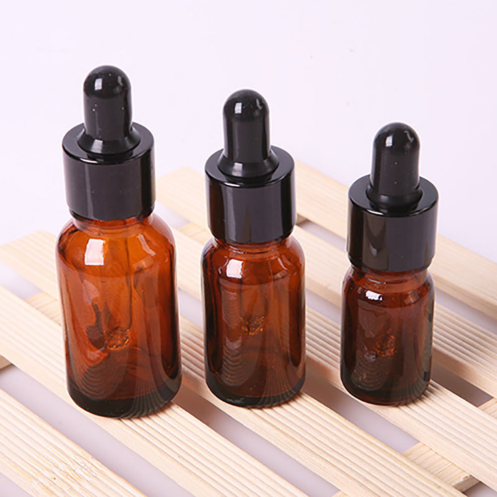 5ml-100ml Mini Amber Glass Liquid Reagent Pipette Bottle Eye Dropper Empty