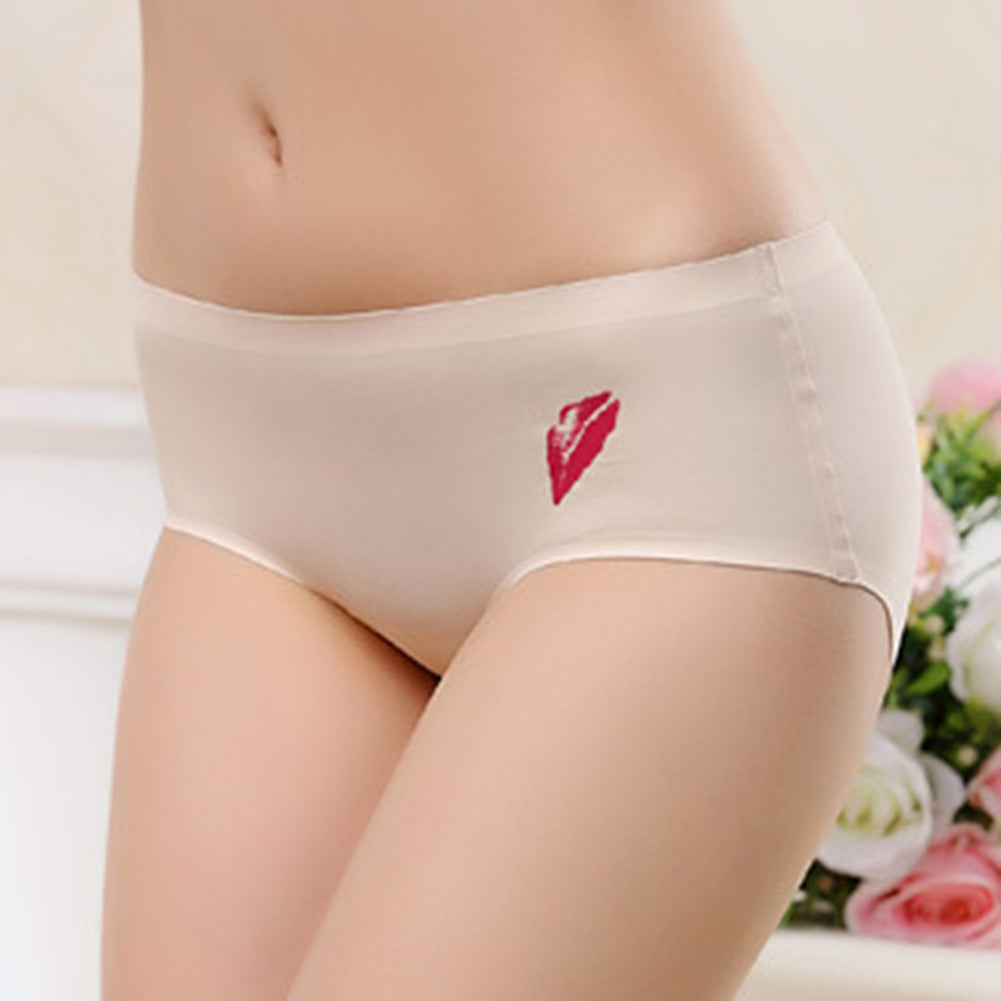 Sexy Women Seamless Briefs Underwear Lips Seal Soft Breathable Knickers Panties