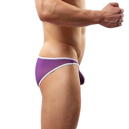 Men's Sexy Mesh Bulge Pouch Pants Bikini Briefs Underwear Low Rise Boxers