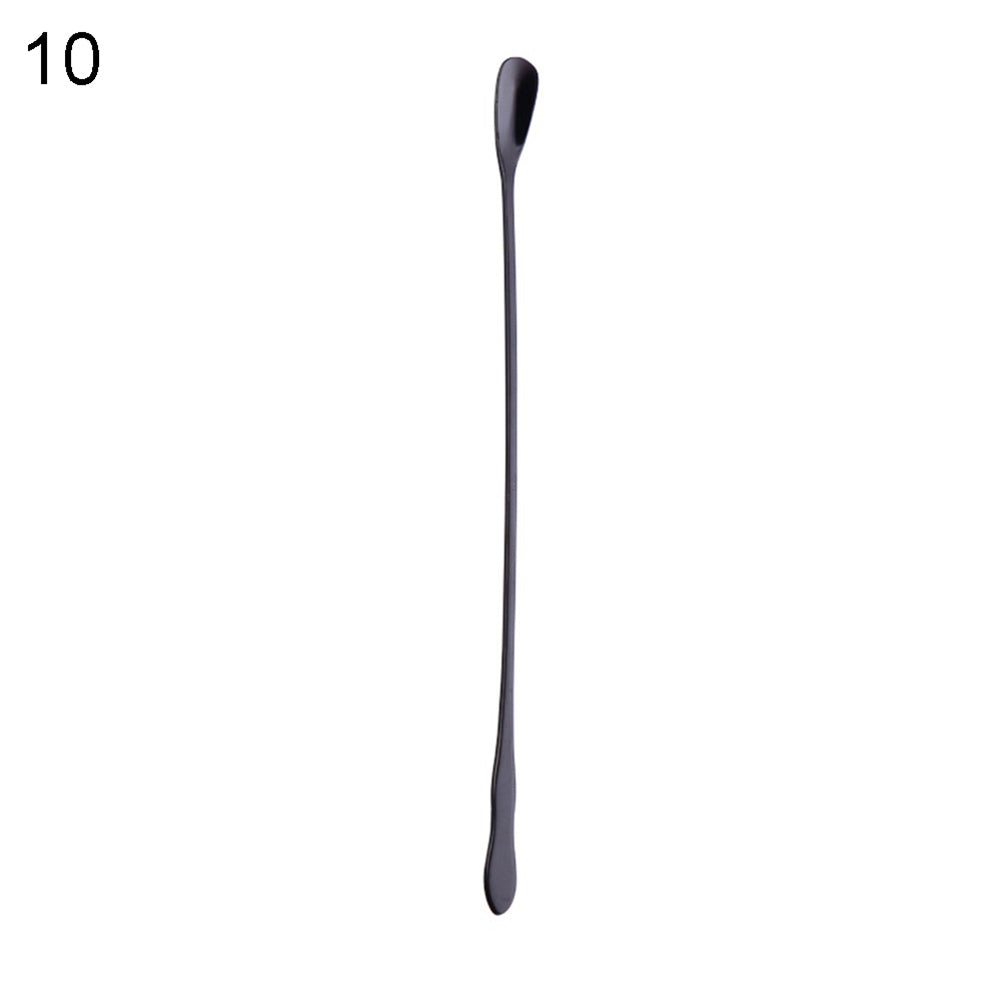 Stainless Steel Gourd Handle Ice Cream Dessert Scoop Coffee Drink Stir Spoon