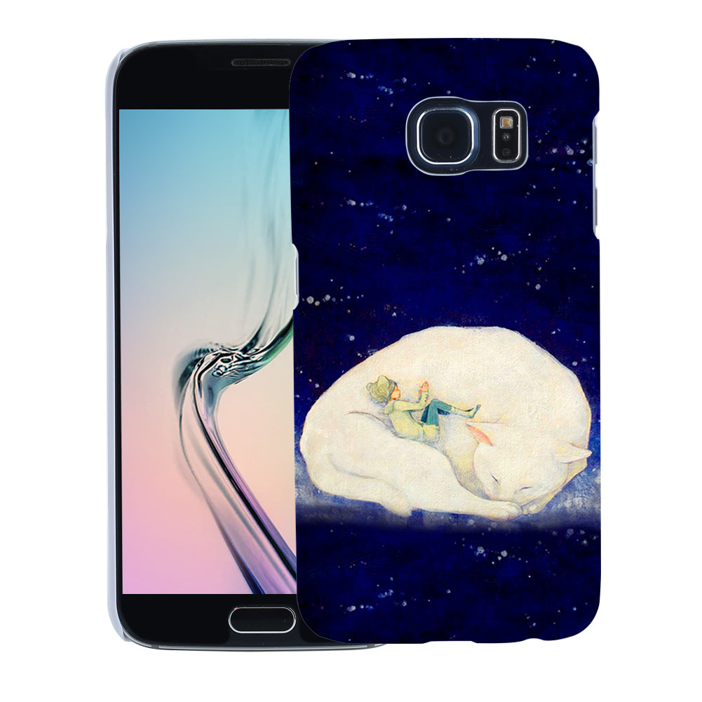 Sleeping Girl  Cat Phone Case for Samsung S8 iPhone 8 Redmi Note 2 3 Huawei P9