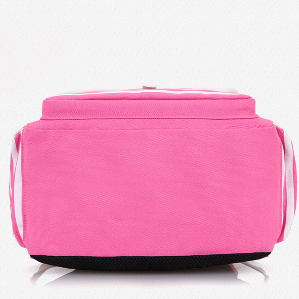 Fashion Backpack Striped Letters Embroidered School Bag Rucksack Shoulders Bag