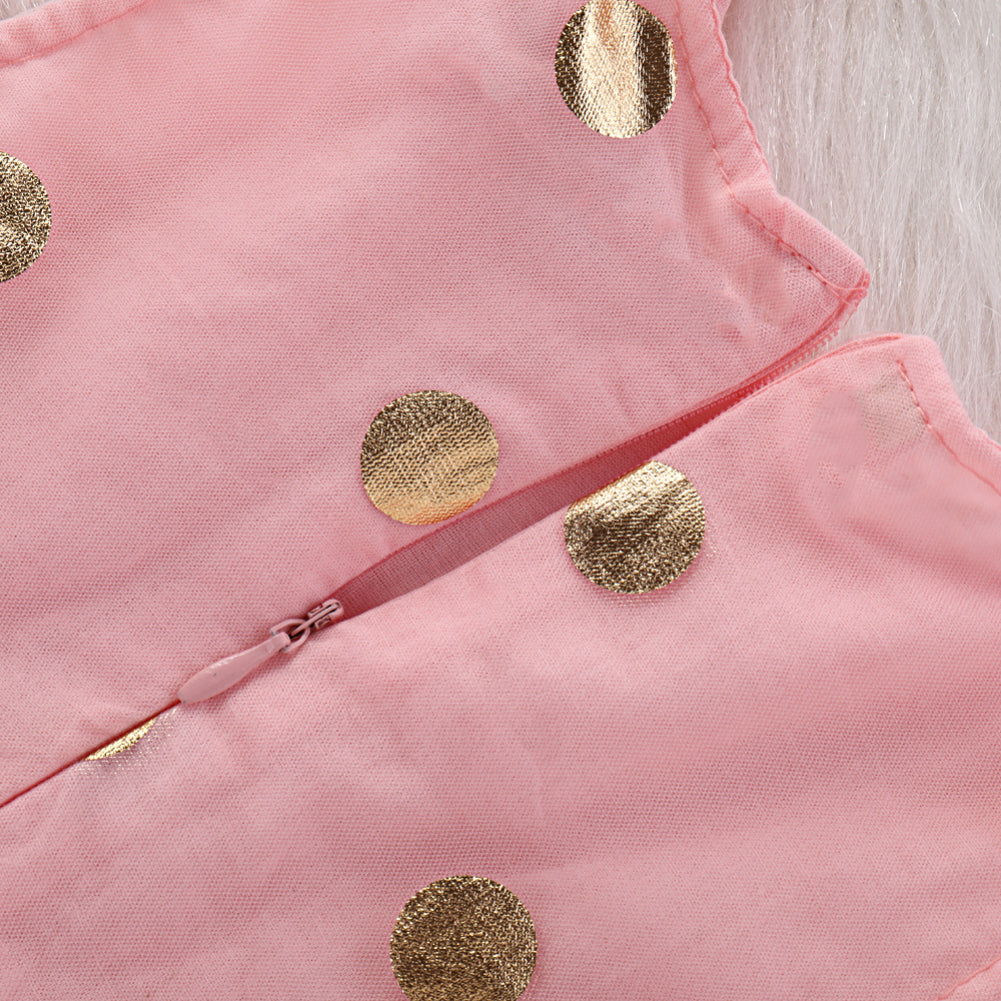 Princess Toddler Baby Girl Fashion Gilding Dots Gauze Sundress Sleeveless Dress