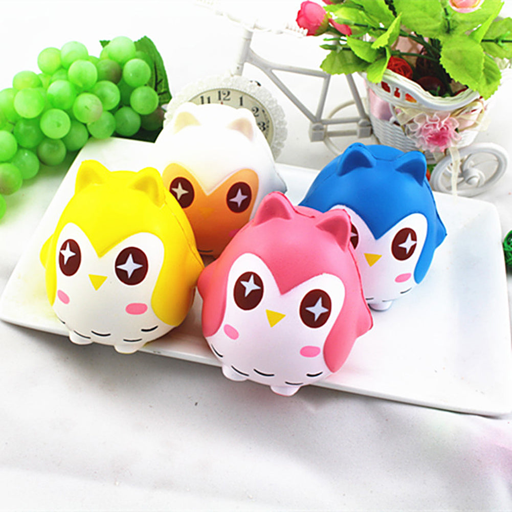Lovely Cartoon Owl Soft Squeezing Toy Slow Rising Stress Reliever Desktop Decor