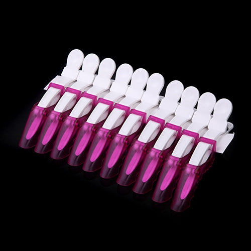 10Pcs Crocodile Shark Clamp Cosmetic Transparent Crystal Section Hair Clip