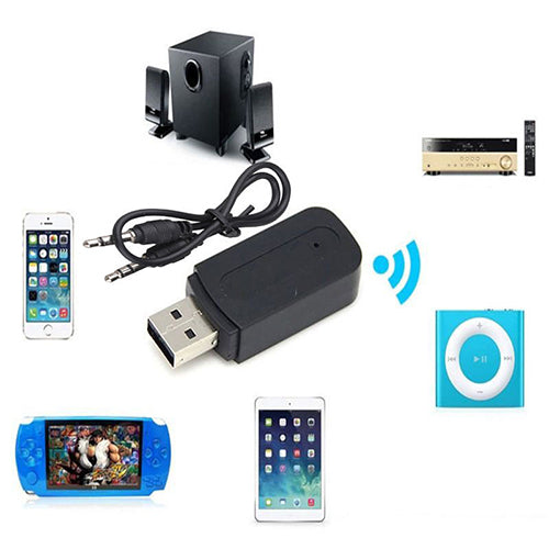 3.5mm Car Wireless Bluetooth Aux Audio Stereo Music Receiver Adapter with Mic