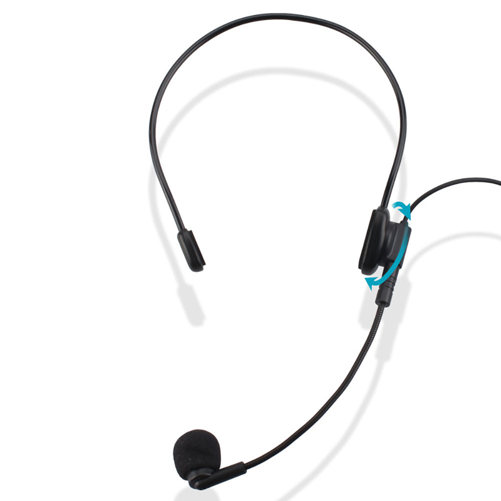 3.5mm Flexible Wired Headset Microphone Mic for Speaker Teaching Voice Amplifier