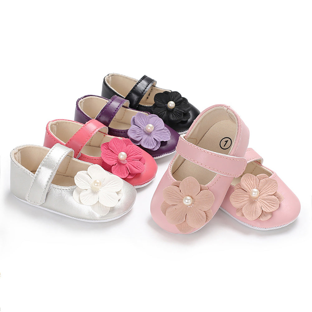 Cute Baby Girls Infants Autumn Flower Shoes Prewalker Footwear First Walker