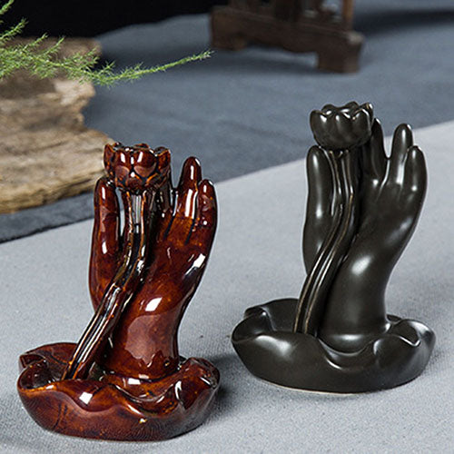 Classic Chinese Style Ceramic Incense Burner Holder Ornament Buddhist Censer