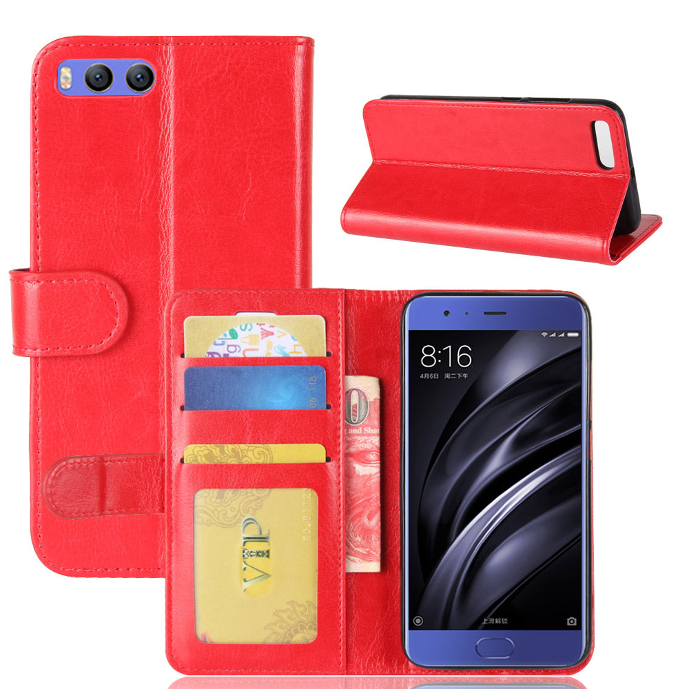 Xiaomi Mi 6 Case PU Leather Flip Wallet Card Slot Cover for Xiaomi Mi 6