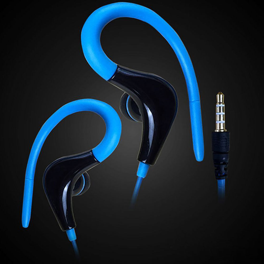 Sport Running Jogging Earphone Earhook Stereo Headphone with Mic for Cell Phone