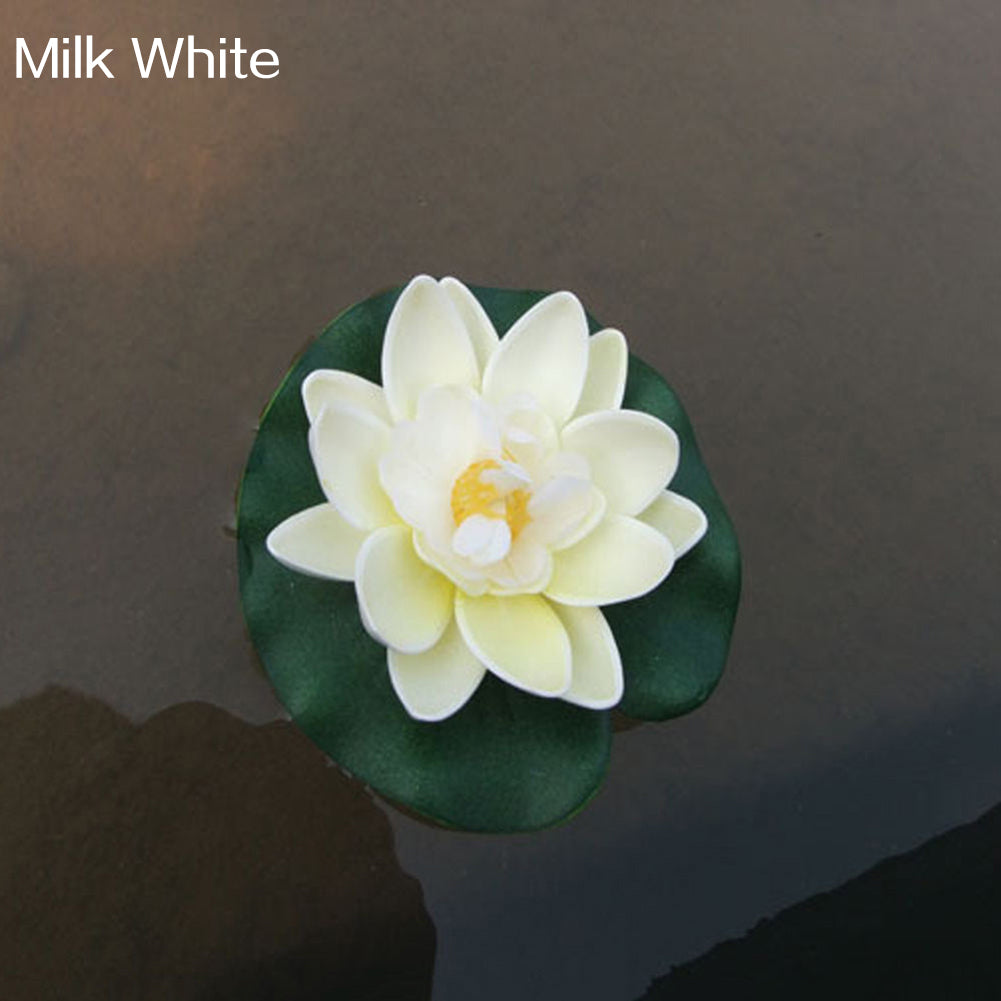 Artificial Water Lily Floating Flower Lotus Home Yard Pond Fish Tank Decor