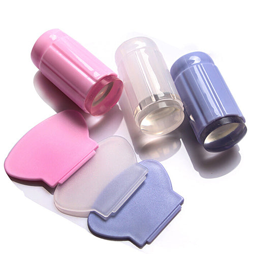 Clear Nail Art Jelly Stamper Stamp Scraper Set Polish Stamping Manicure Tools