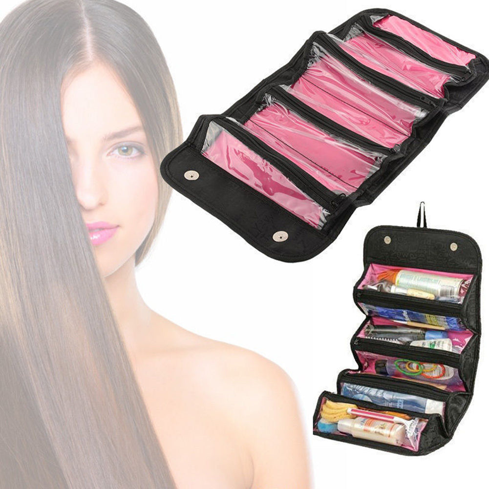 Multifunctional Women Makeup Storage Bag Travel Pouch Hanging Toiletry Organizer