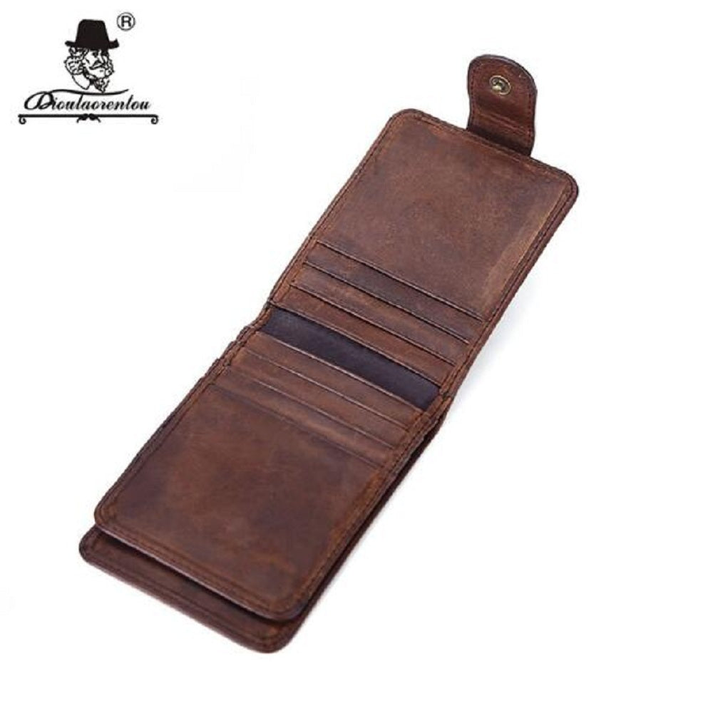 Genuine Leather Wallets Vintage 16 Slots Men Wallets Men Credit Card Holder Creditcard Case Protector for Cards