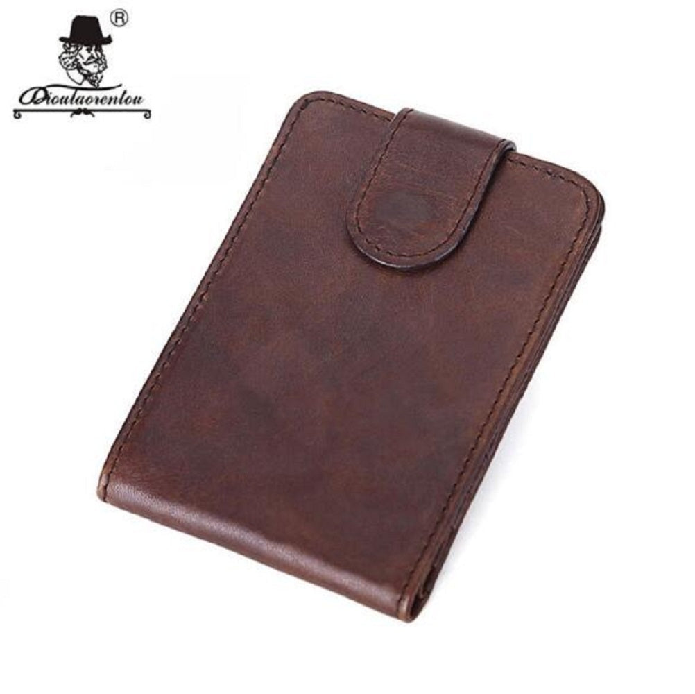 Genuine Leather Wallets Vintage 16 Slots Men Wallets Men Credit Card Holder Creditcard Case Protector for Cards
