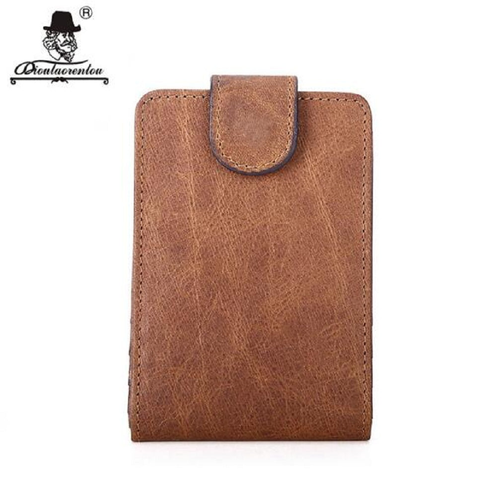 Genuine Leather Wallets Vintage 16 Slots Men Wallets Men Credit Card Holder Creditcard Case Protector for Cards