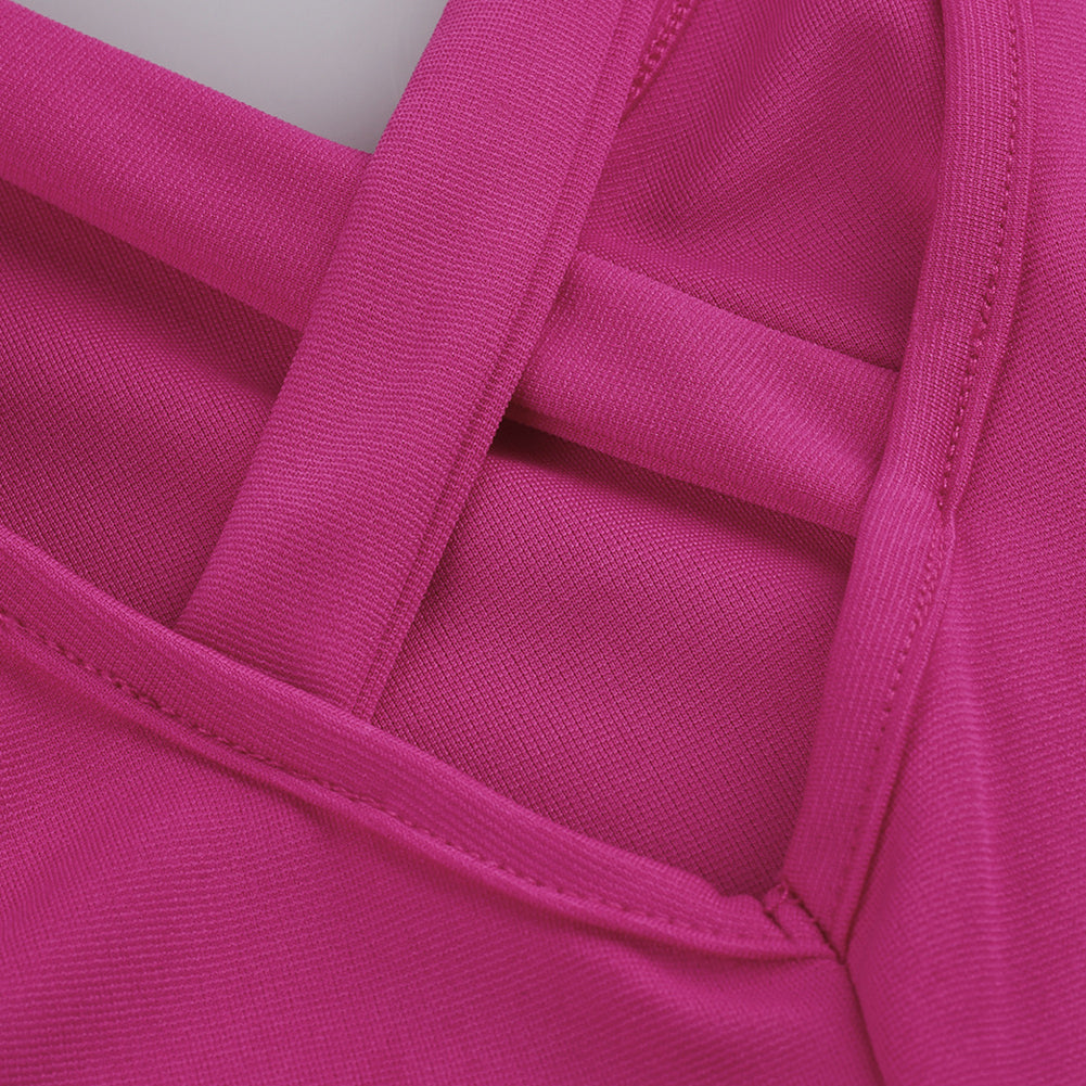 Fashion Lady Summer Sleeveless V-neck Strappy Backless Mini Dress Party Clubwear