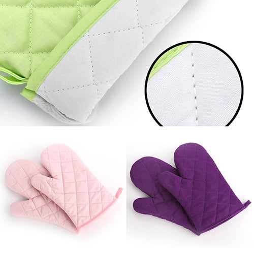 Cotton Oven Mitt Heat Proof Resistant Protector Kitchen Cooking Pot Holder Glove