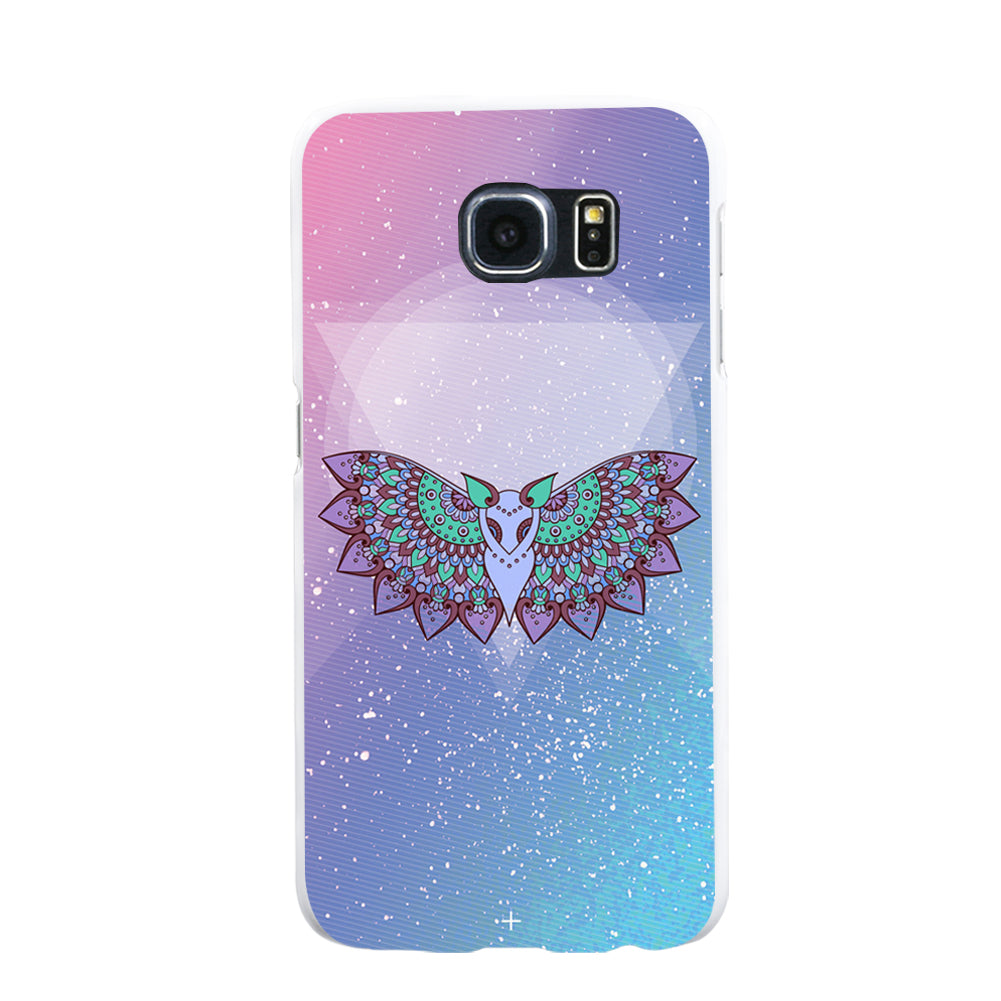 Multicolor Flying Owl Print Hard Back Case for iPhone 5C 6S 7 Samsung Galaxy S7