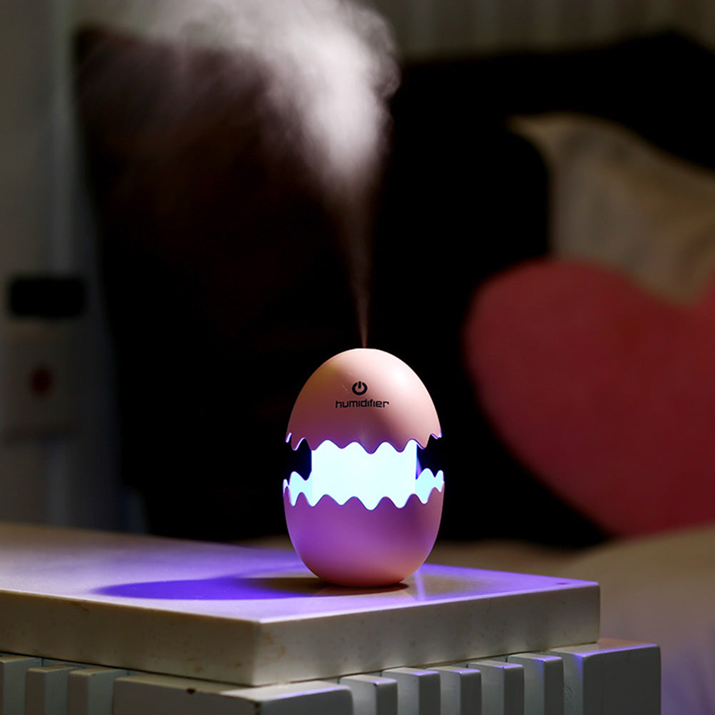 Mini Creative Egg Colors Changing Silent Night Light Household USB Humidifier