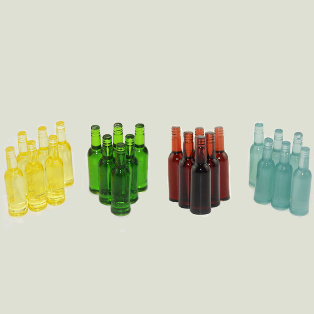 6Pcs Dollhouse Miniature Beer Bottle Dining Drinks Simulation Kitchen Toy Gift