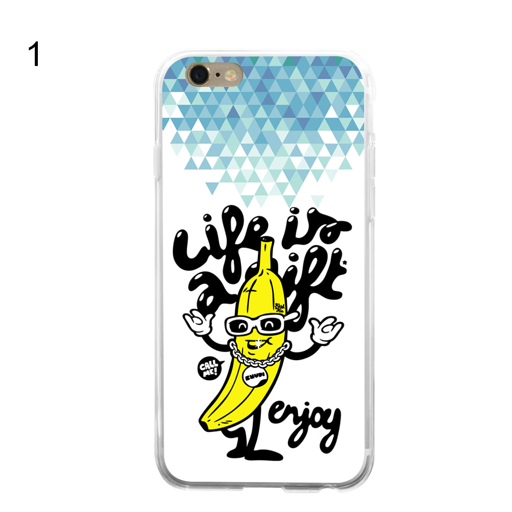 Cute Banana Print Phone Case Cover for iPhone 6 7 7 Plus Samsung Galaxy S4 S5 S6