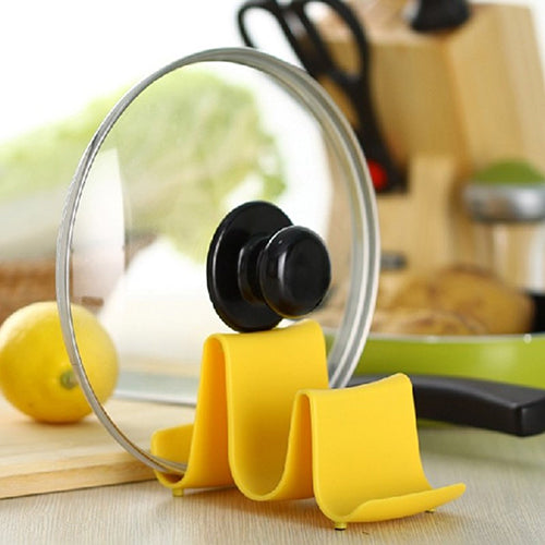 Plastic Kitchen Pot Pan Cover Lid Shell Stand Shelf Holder Rack Cooking Tool